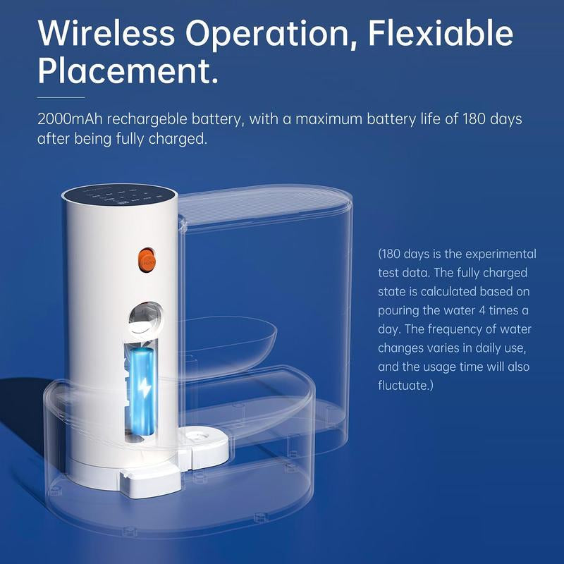 Gift for Pets, Pet Gravity Smart Cat Fountain, Silent Cat Water Fountain, Healthy Dog Water Dispenser, Automatic Pet Water Dispenser, Feeding Supplies for Dogs & Cats