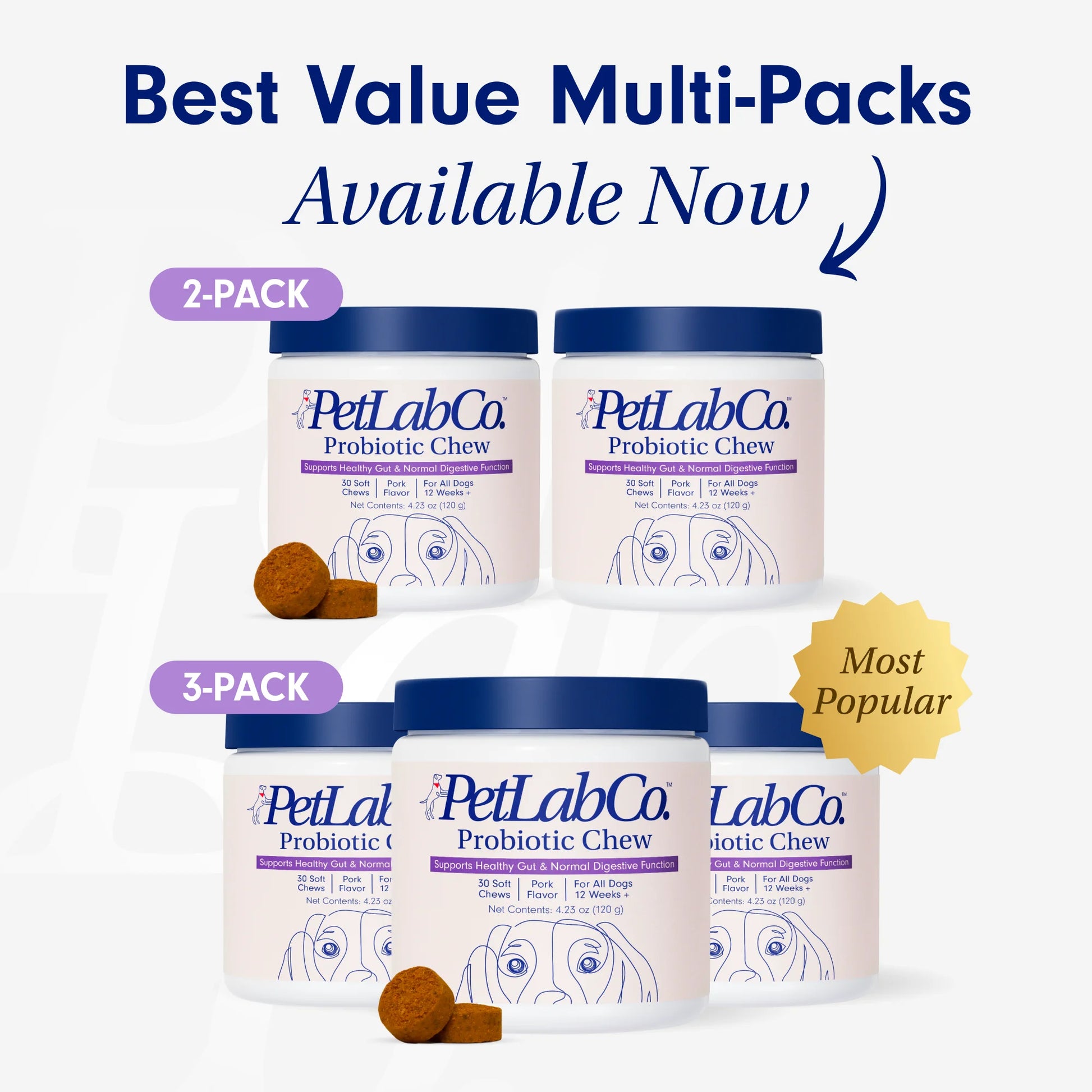 Co. Probiotic Chews, Delicious Soft Chew Probiotics for Dogs, 30 Ct.