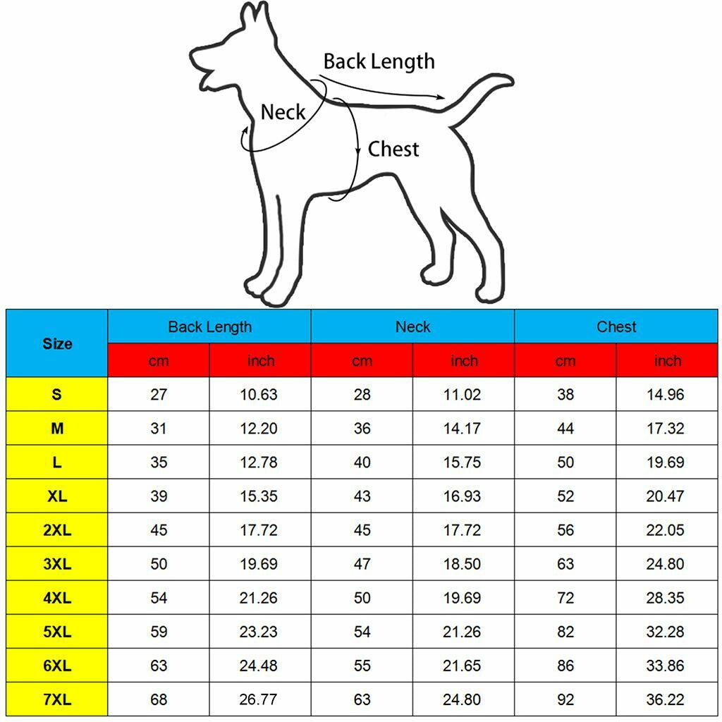 Pet Dog Vest Jacket Warm Waterproof Clothes Winter Padded Coat Small/Large US