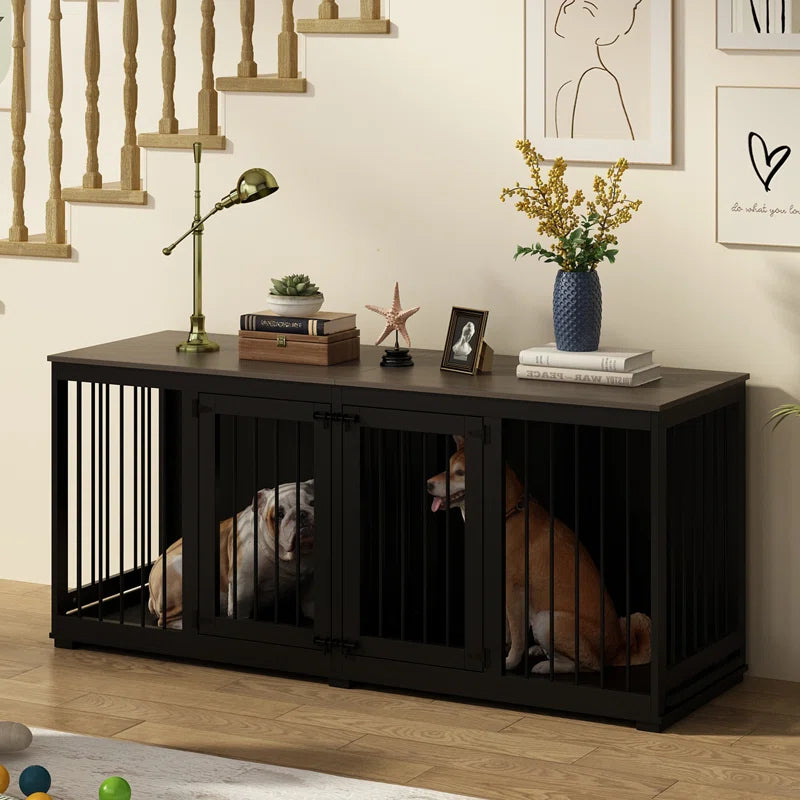 Large Dog Crate with Tray and Divider