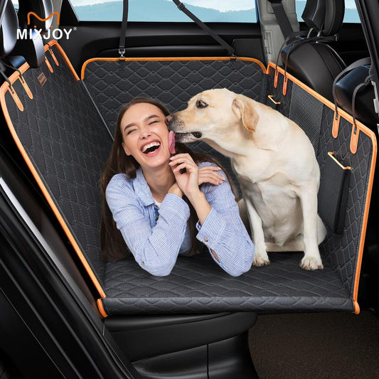 MIXJOY Heavy Duty Dog Car Seat Cover & Back Seat Extender - Ultimate Travel Hammock for SUVs & Trucks, Perfect for Aggressive Chewers - Ideal Father's Day Gift!