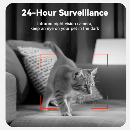 Automatic Dog Feeder with Camera Video Pet Food Dispenser Smart APP Remote Control Auto Feeder for Kitten Cat Accessories