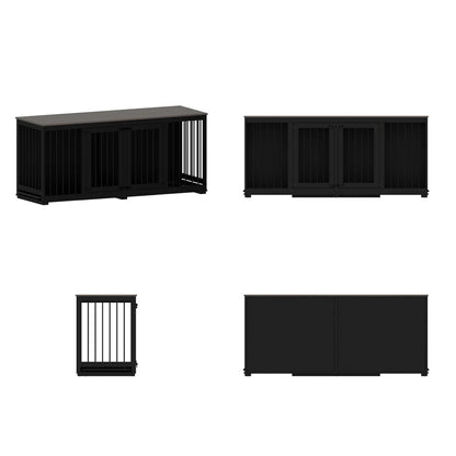Large Dog Crate with Tray and Divider