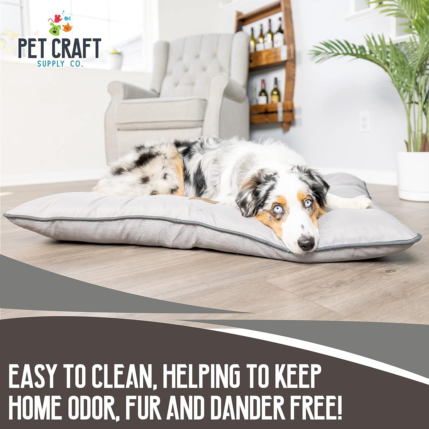 Super Snoozer Calming Indoor / Outdoor All Season Water Resistant Durable Dog Bed, Cloud, Large (2220)