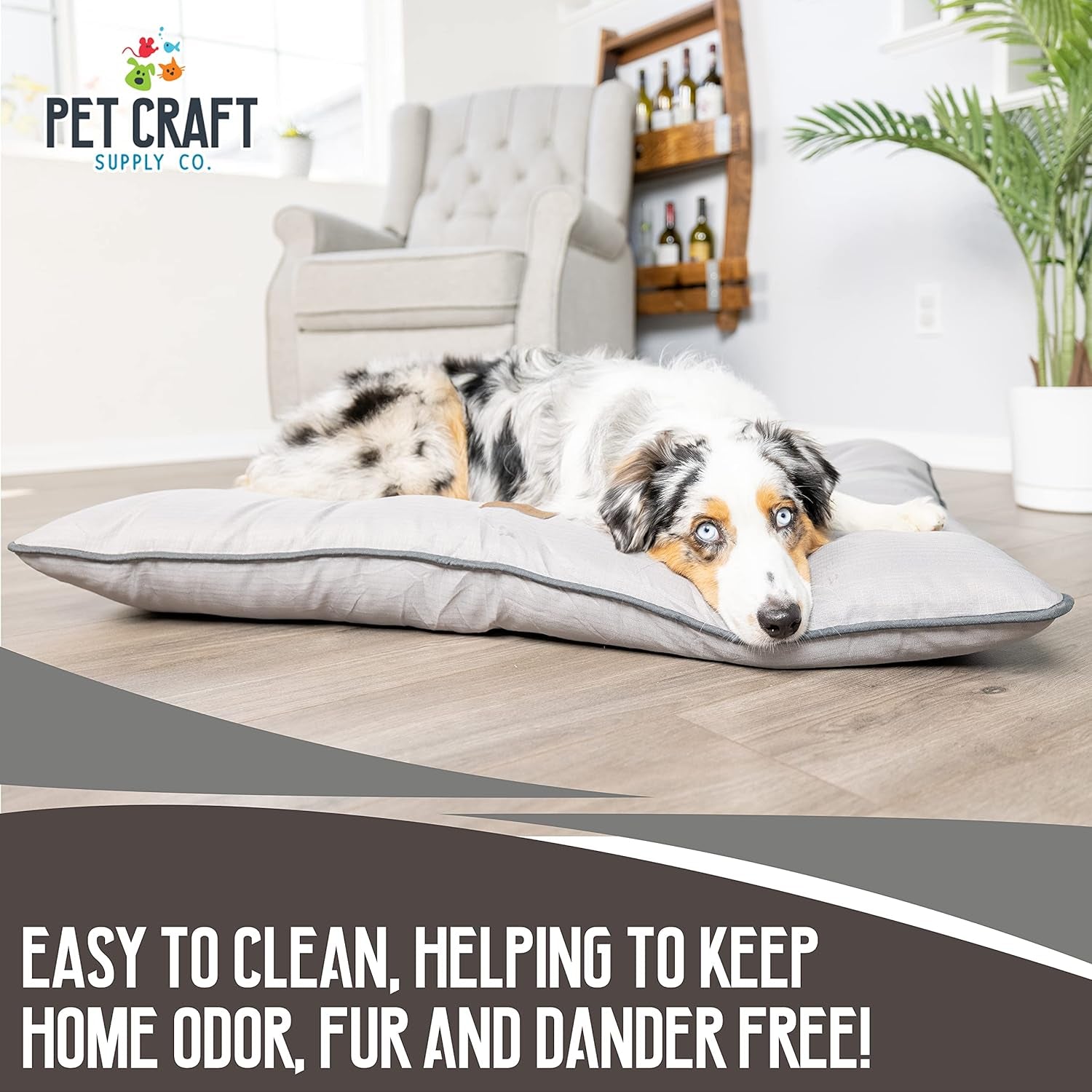 Super Snoozer Calming Indoor / Outdoor All Season Water Resistant Durable Dog Bed, Cloud, Large (2220)