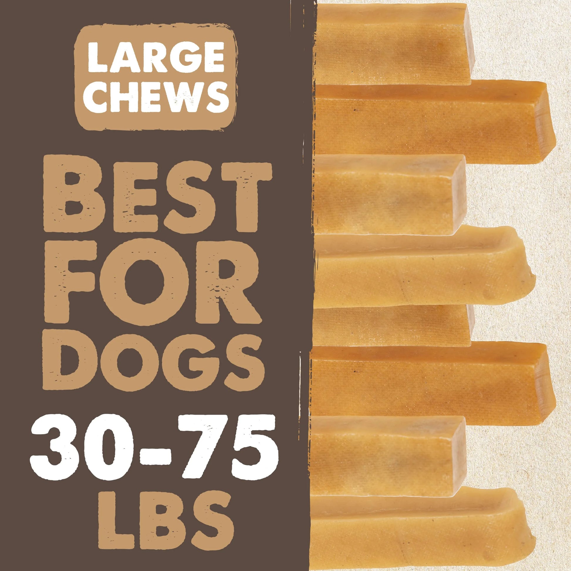 Yak Cheese Himalayan Dog Chews, Natural Long Lasting Pet Fresh Treats (Large, 8 Pack)
