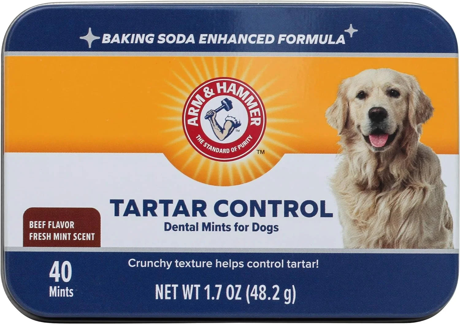 Arm & Hammer Tartar Control Dental Mints for Dogs Beef Flavor 40 Count