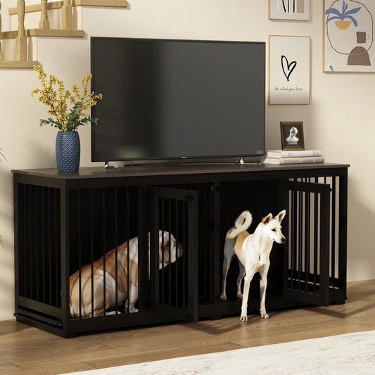 Large Dog Crate with Tray and Divider
