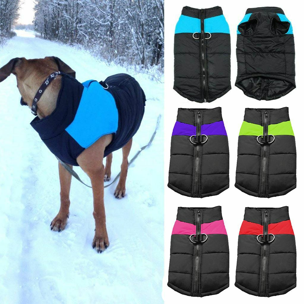 Pet Dog Vest Jacket Warm Waterproof Clothes Winter Padded Coat Small/Large US
