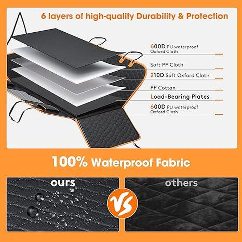 MIXJOY Heavy Duty Dog Car Seat Cover & Back Seat Extender - Ultimate Travel Hammock for SUVs & Trucks, Perfect for Aggressive Chewers - Ideal Father's Day Gift!