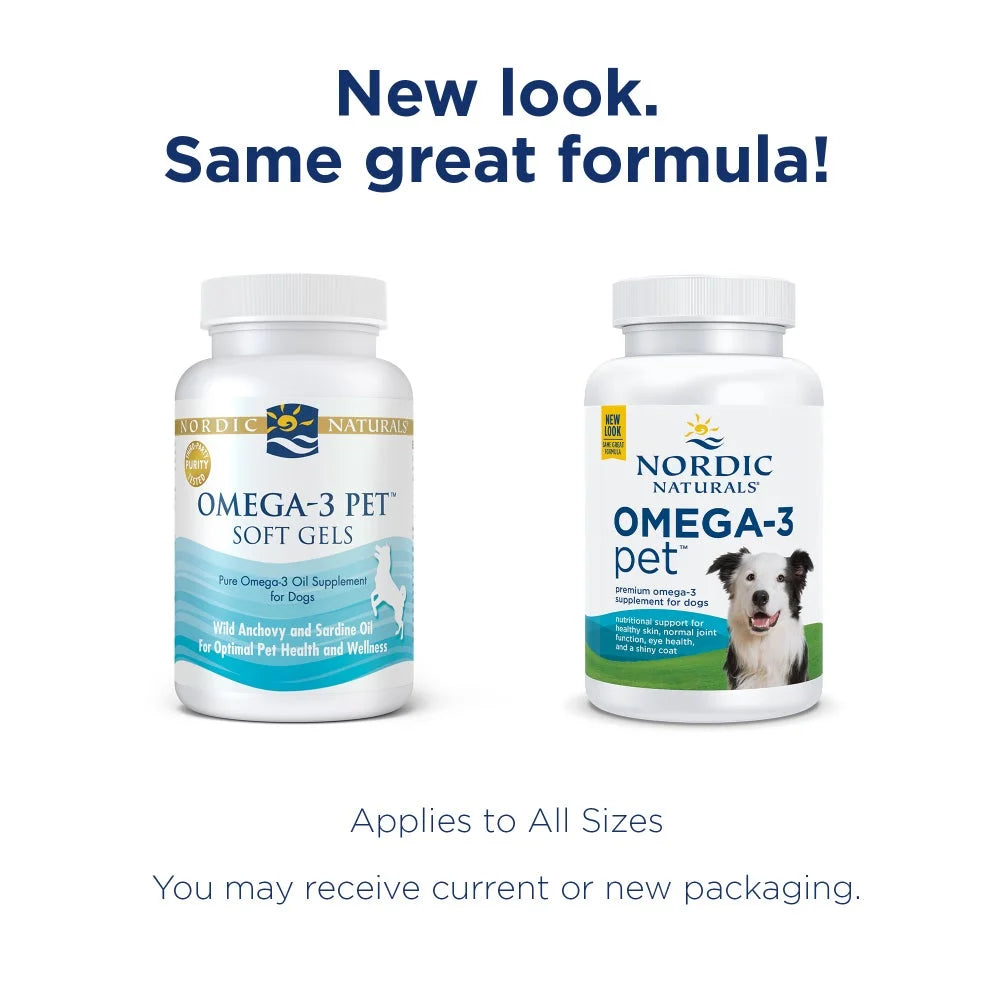 Omega-3 Pet, Soft Gels for Dogs, Fish Oil, 120 Ct