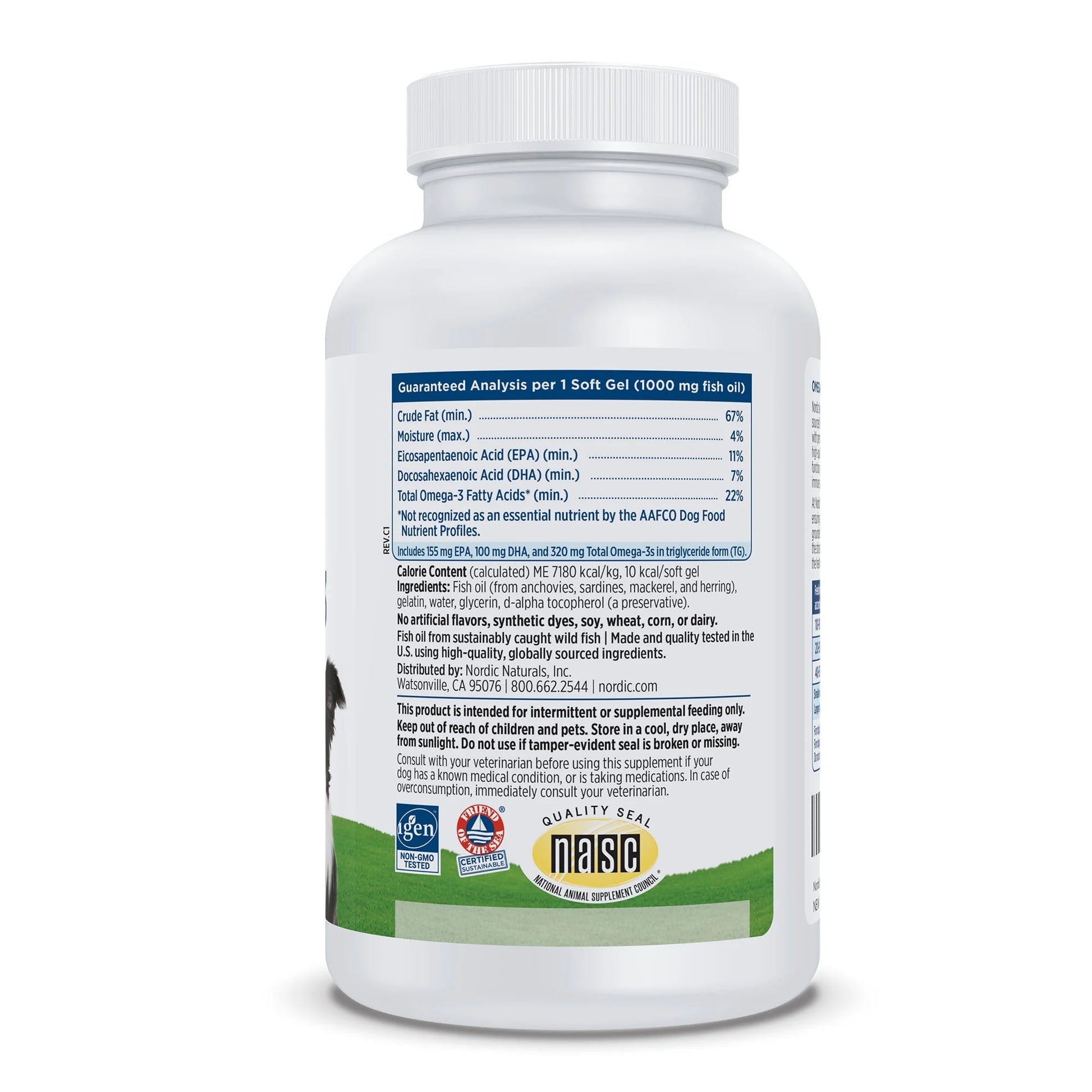 Omega-3 Pet, Soft Gels for Dogs, Fish Oil, 120 Ct