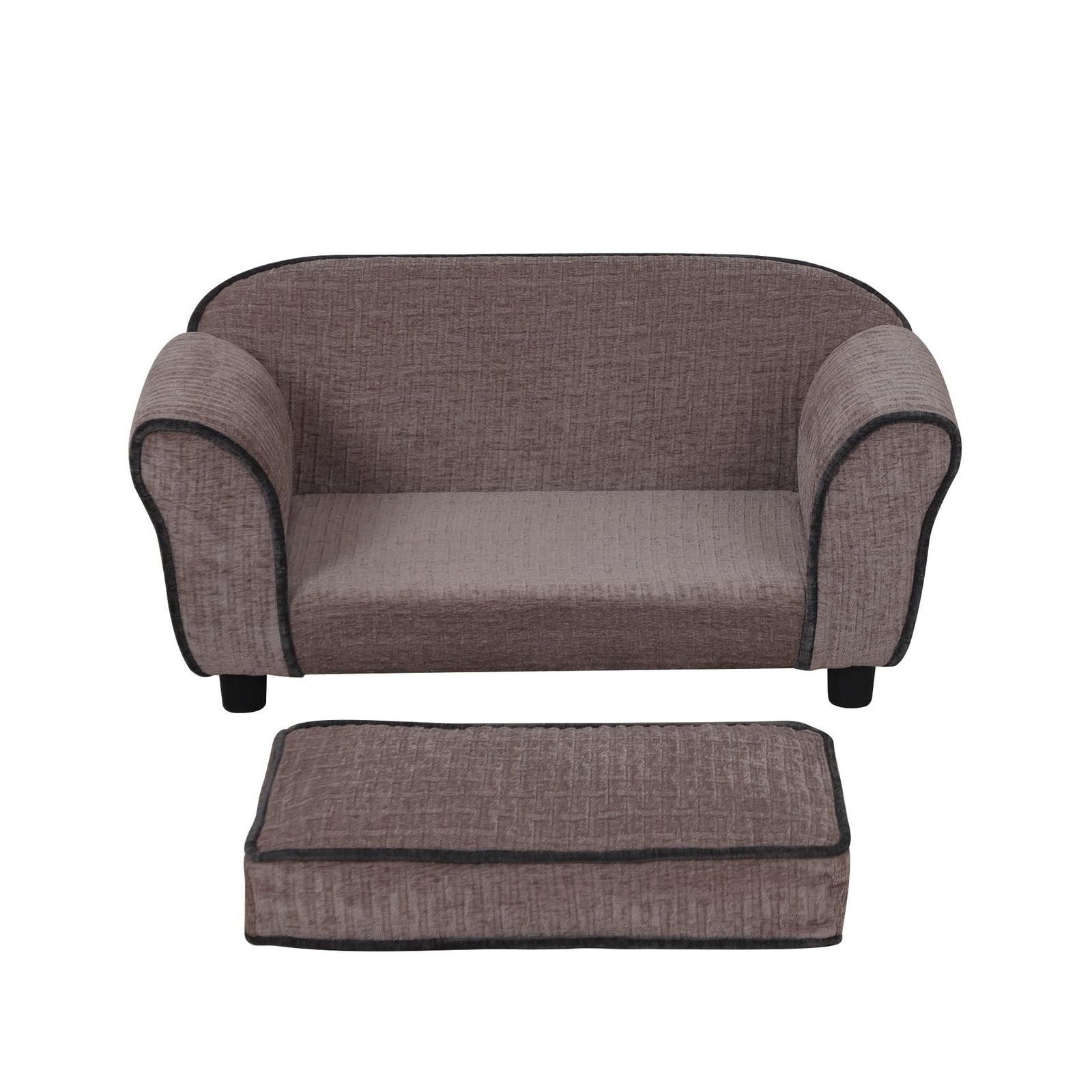 Pet Sofa/Dog Bed with Luxury Striped Fleece Pet Bed Animal Sleeping Bed Small...