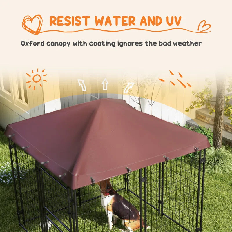 60'' H Galvanized Steel Yard Kennel with Door
