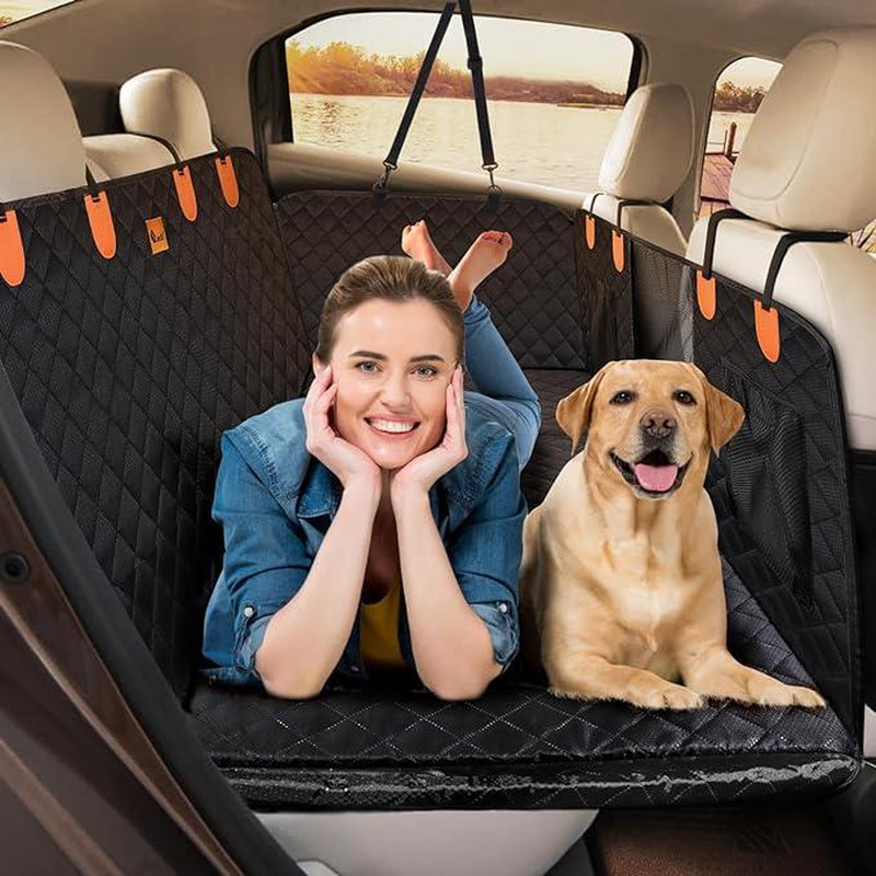 MIXJOY Heavy Duty Dog Car Seat Cover & Back Seat Extender - Ultimate Travel Hammock for SUVs & Trucks, Perfect for Aggressive Chewers - Ideal Father's Day Gift!