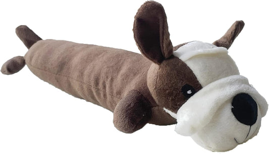 Plush Dog Toys,Squeaky Dog Toys for Small and Medium Dogs,Cute Plushies for Dogs,Durable Dog Chew Toys,Interactive Dog Stuffed Animal,Puppy Teething Chew Toys,Puppy Sleeping Buddies,White/Brown