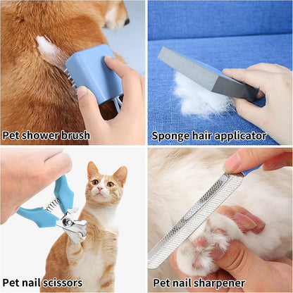 Dog Grooming Clippers and Paw Trimmer Kit - Low Noise Rechargeable Grooming Tool