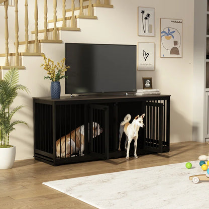 Large Dog Crate with Tray and Divider