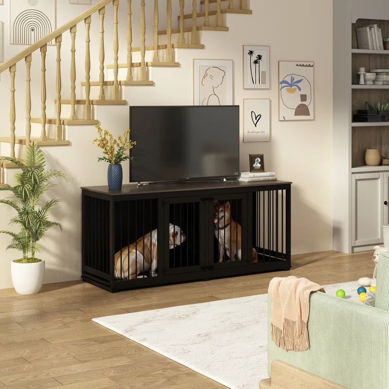 Large Dog Crate with Tray and Divider