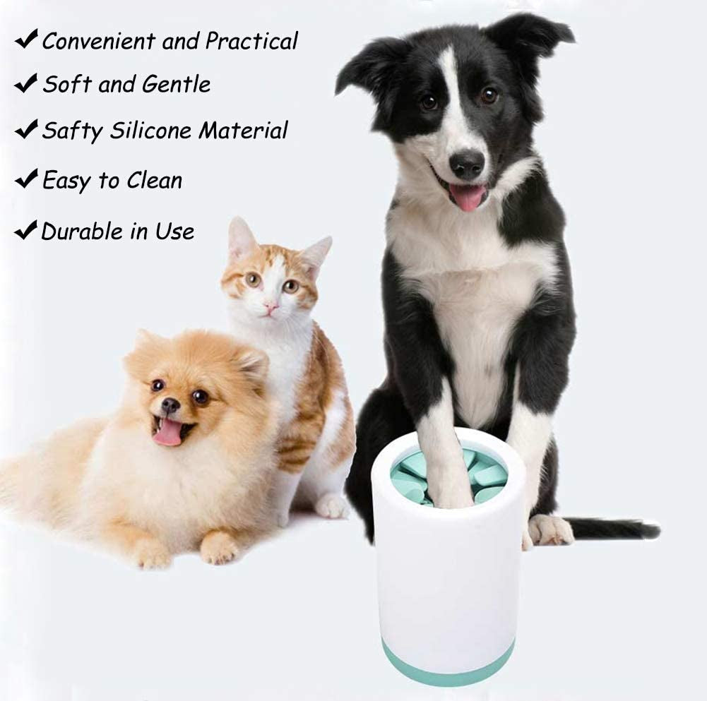 Portable Foot Washer Cup for Small, Medium Dogs and Cats - Muddy Paw Cleaner, Pink L