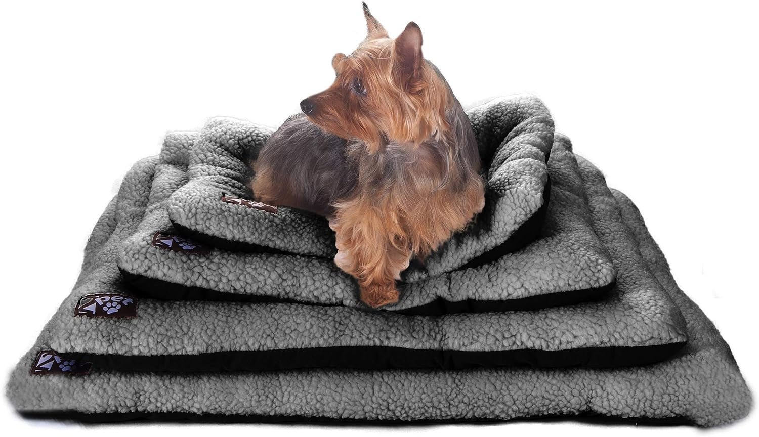 Crate Pad Comfy Cushion Ultra Soft Breathable Puppy Bed Crate Mat - Safe Bed for Dogs, Cats - Lightweight Nap Pad for Dog Kennels and Pet Carriers - 22" Length - Grey