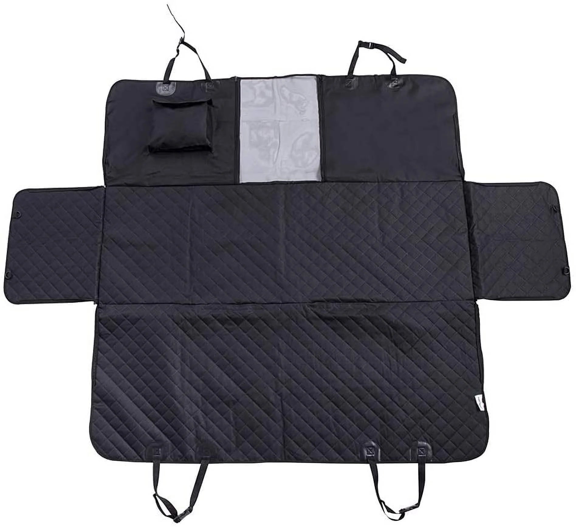 Dog Car Seat Covers with Mesh Window, Waterproof Dog Cover Back Seat, Scratchproof Dog Car Hammock Dogs Protection Cover for Cars Suvs & Trucks