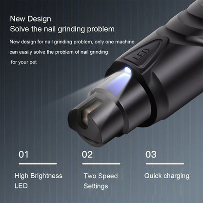 Rechargeable USB Charging Pet Dog Nail Grinders Electric Cat Paws Nail Grooming Trimmer Tools